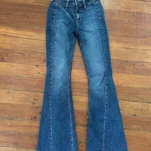 Women's Flared Blue Jeans